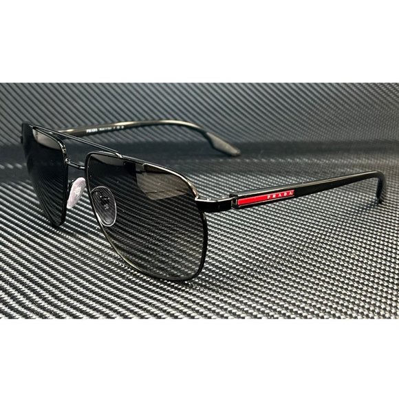 Prada 59mm Black Men's Sunglasses - Picture 1 of 5